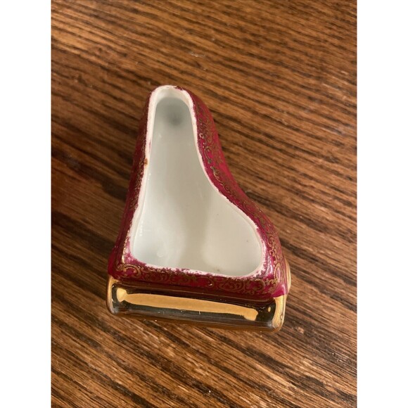 Vtg LIMOGES FRANCE Mini Porcelain PIANO Courting Couple Trinket Box antique - Picture 4 of 10